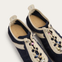 Gent sneakersy, granatowy welur